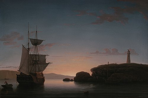Lighthouse at Camden, Maine, 1851, Fitz Henry Lane