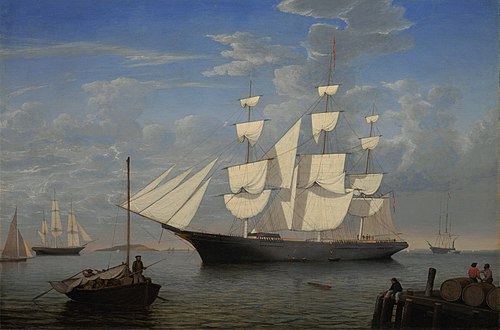 "Starlight" in Harbor, 1855, Fitz Henry Lane