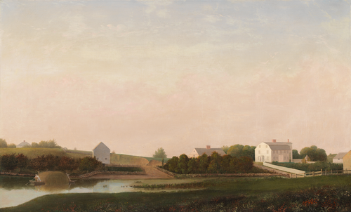 Babson and Ellery Houses, 1863, Fitz Henry Lane