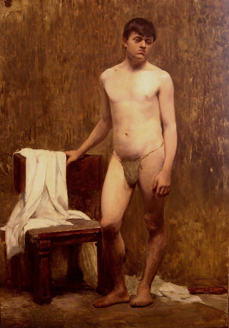 Male nude, 1893, Rafael Frederico