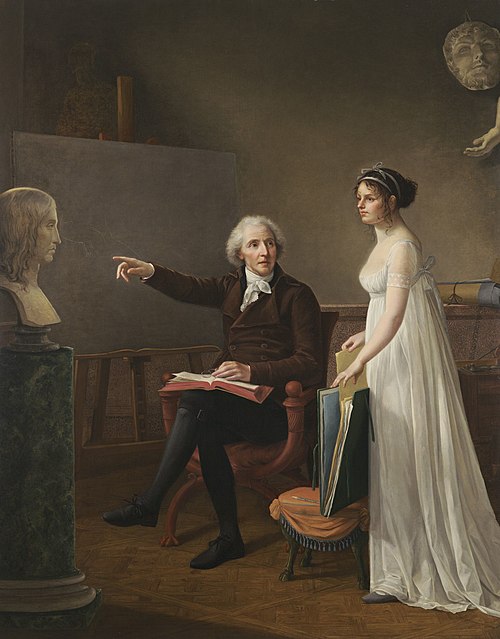 Autoportrait de l'artiste avec son père, 1801, Constance Mayer