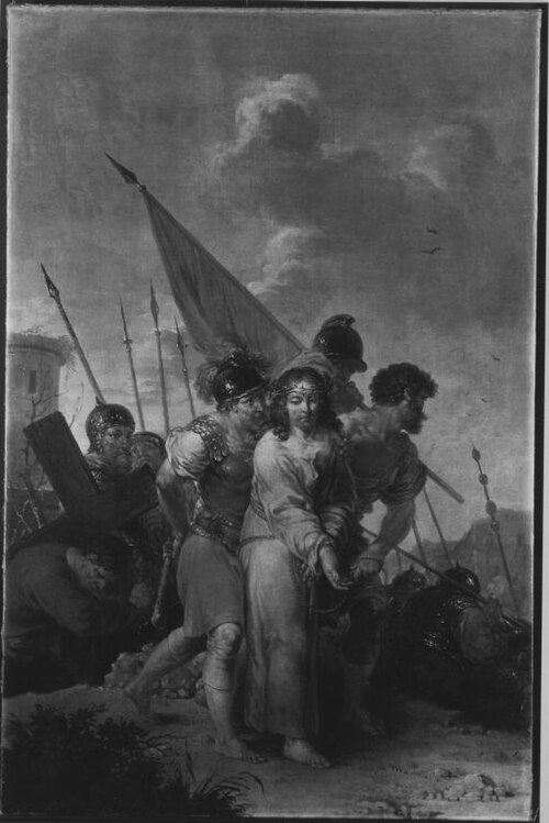 Simon von Cyrene hilft Christus das Kreuz zu tragen, 1763, Januarius Zick
