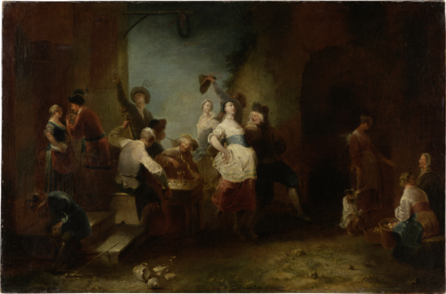 A Merry Company Dancing outside an Inn, 1753, Januarius Zick