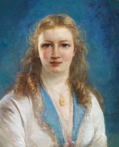 Portrait of Caroline Elisabeth Nanny Jerichau., 1871, Elisabeth Jerichau-Baumann