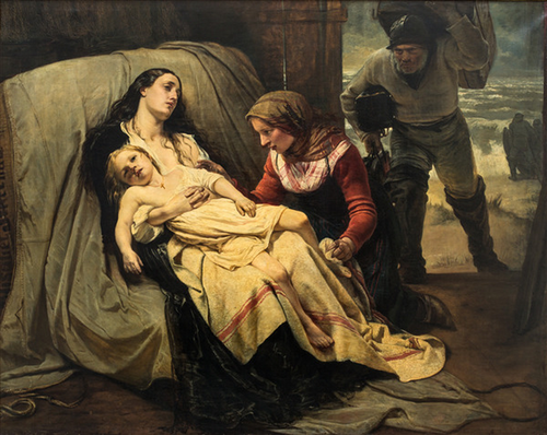 Scene from a stranding., 1867, Elisabeth Jerichau-Baumann
