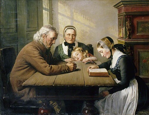 Sunday Evening, 1858, Elisabeth Jerichau-Baumann