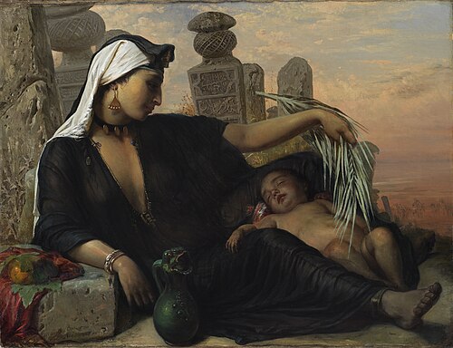 Une Fellah égyptienne avec son enfant, 1872, Elisabeth Jerichau-Baumann