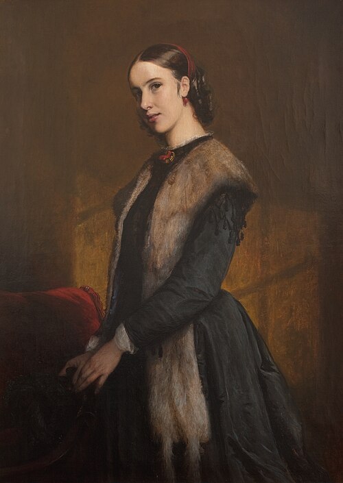 Forfatterinden Emma Kraft, 1857, Elisabeth Jerichau-Baumann