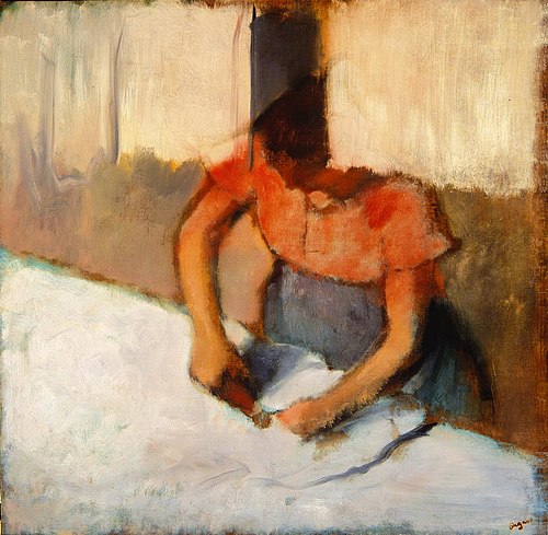 The Laundress Ironing (La Blanchisseuse Repassant), 1884, Edgar Degas