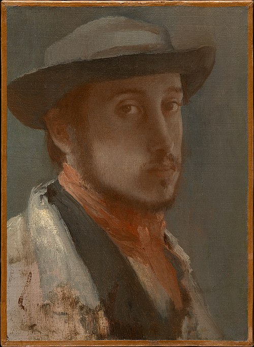 Autoportrait au chapeau mou, 1857, Edgar Degas
