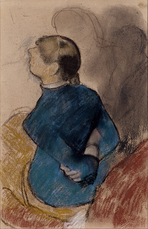 Young Woman in Blue, 1884, Edgar Degas