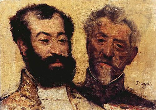 Le général Mellinet et le grand rabbin Astruc, 1871, Edgar Degas