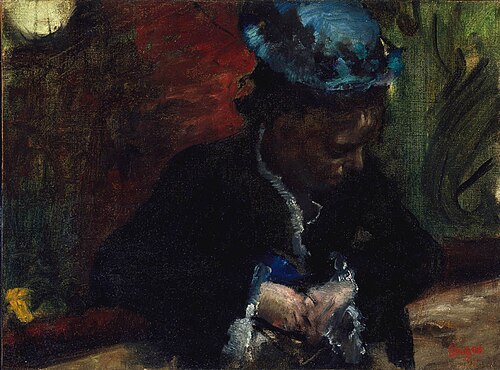 Au théâtre : femme assise au balcon, 1878, Edgar Degas
