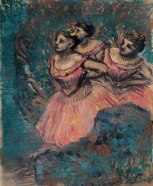 Three Dancers in Red Costume, 1896, Edgar Degas