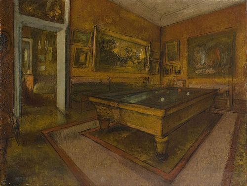 Salle de billard au Ménil-Hubert, 1892, Edgar Degas