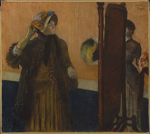 At the Milliner's, 1882, Edgar Degas