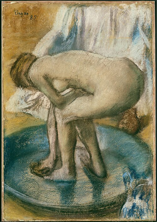 Woman Bathing in a Shallow Tub, 1885, Edgar Degas