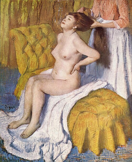 Femme se faisant peigner les cheveux, 1886, Edgar Degas