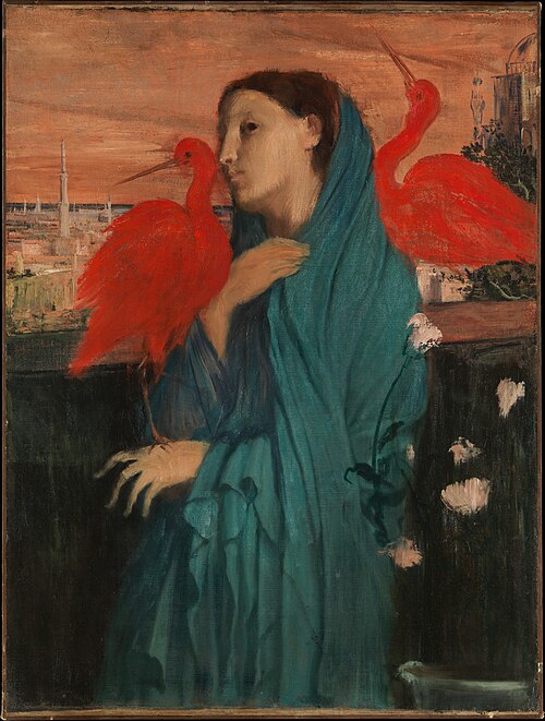 Jeune femme avec Ibis, 1860, Edgar Degas