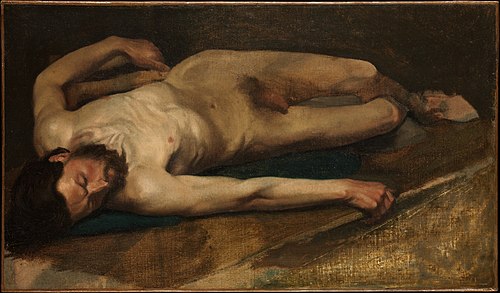 Male Nude, 1856, Edgar Degas
