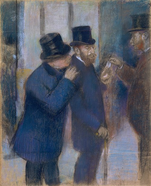 Portraits à la Bourse, 1878, Edgar Degas