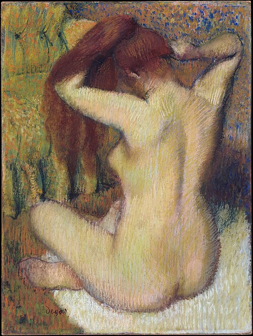 Femme se peignant les cheveux, 1888, Edgar Degas