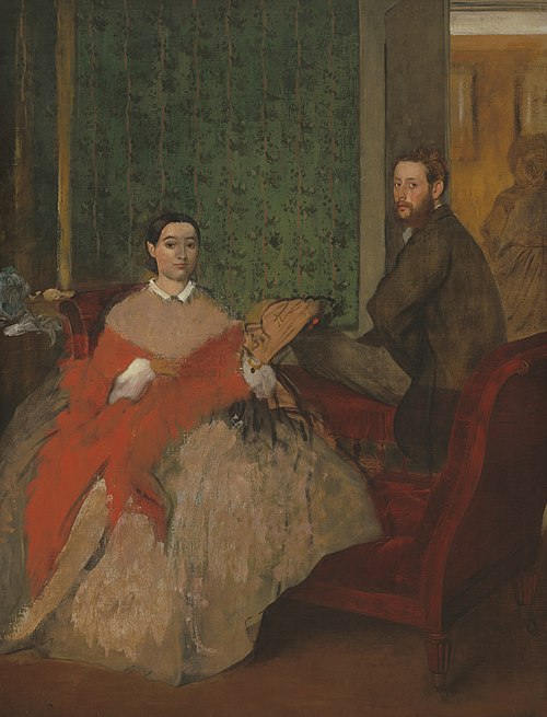 Edmondo and Thérèse Morbilli, 1865, Edgar Degas