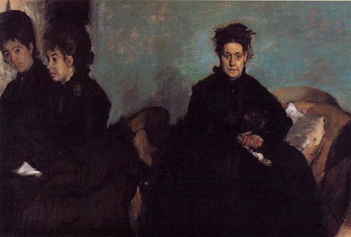 La Duchesse de Montejasi avec ses filles, Elena et Camilla, 1876, Edgar Degas