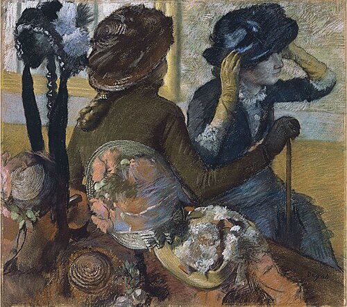 Dans la chapellerie, 1882, Edgar Degas