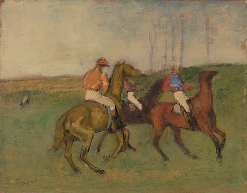 Jockeys and Race Horses, 1890, Edgar Degas