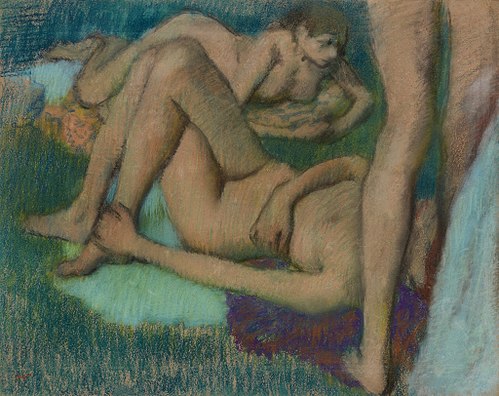 Bathers, , Edgar Degas