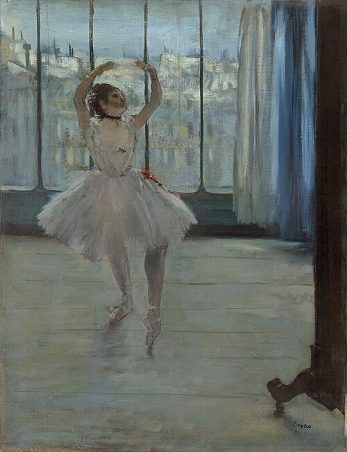 Dancer Posing for a Photographer (Dancer in Front of the Window), 1875, Edgar Degas