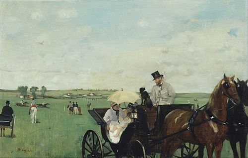 Aux courses en province, 1869, Edgar Degas