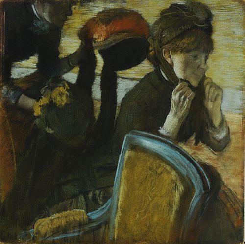At the Milliner's, 1882, Edgar Degas