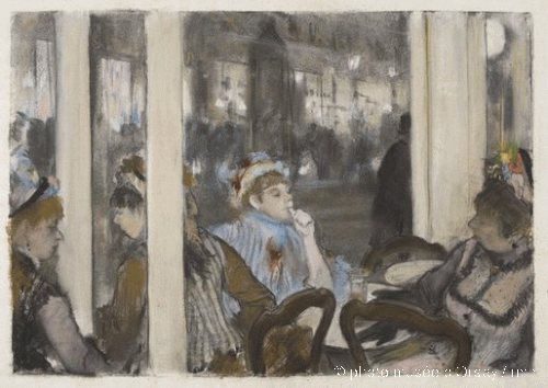 Femmes à la terrasse d'un café le soir, 1877, Edgar Degas