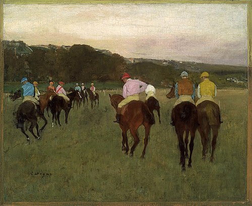 Chevaux de course à Longchamp, 1874, Edgar Degas