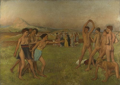 Jeunes Spartiates à l'entraînement, 1860, Edgar Degas