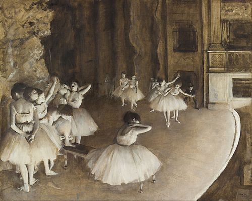 Répétition d'un ballet sur la scène, 1874, Edgar Degas