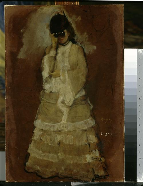 Woman with Opera Glasses, 1877, Edgar Degas