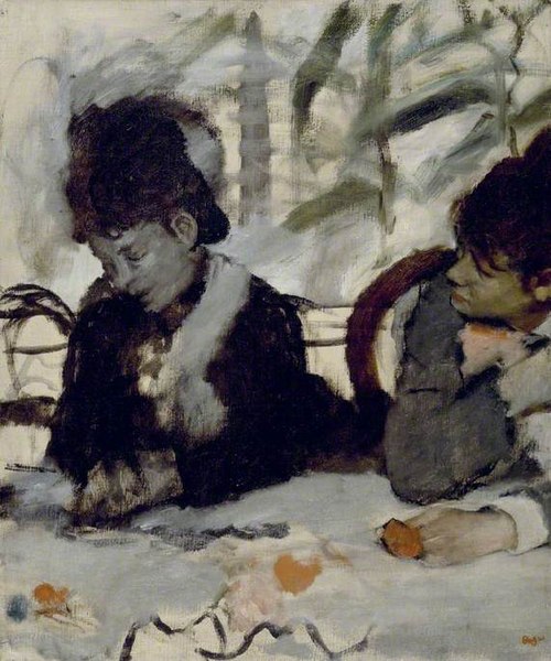 At the Café, 1876, Edgar Degas