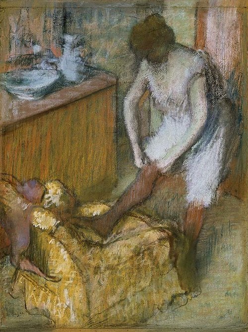 Woman Wearing Socks, 1883, Edgar Degas