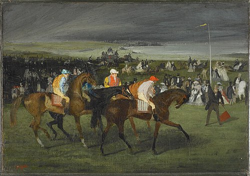 Aux courses, le départ, 1861, Edgar Degas