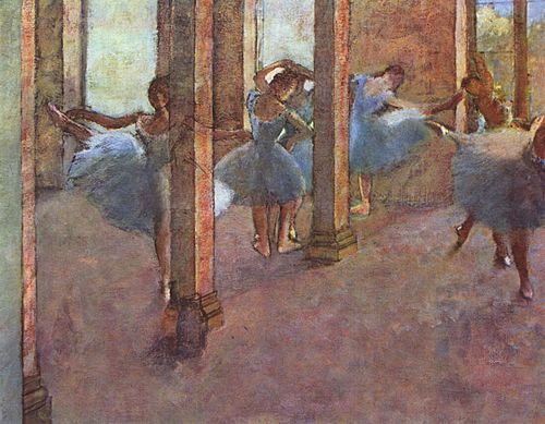 Dancers practicing in the Foyer, 1885, Edgar Degas