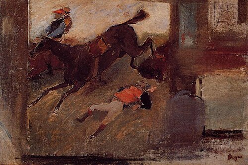 Studio Interior with The Steeplechase, 1880, Edgar Degas