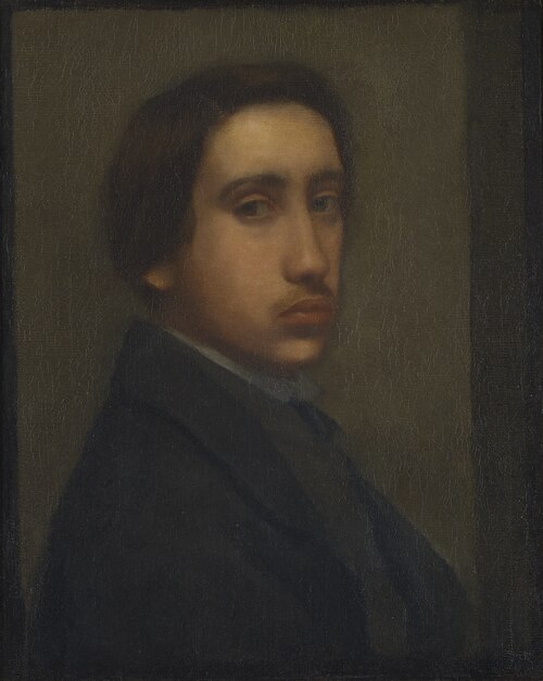 Degas à la redingote noire (Self-Portrait), 1854, Edgar Degas