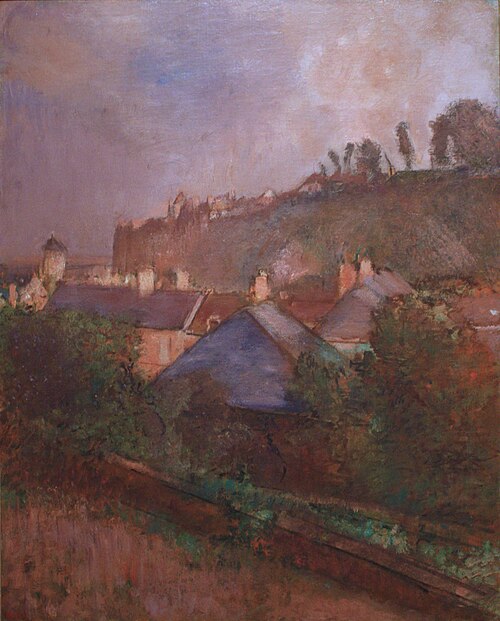 Houses at the Foot of a Cliff (Saint-Valéry-sur-Somme), 1897, Edgar Degas