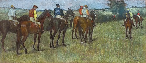 Jockeys, 1886, Edgar Degas
