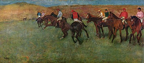 At the Races: Before the Start, 1888, Edgar Degas