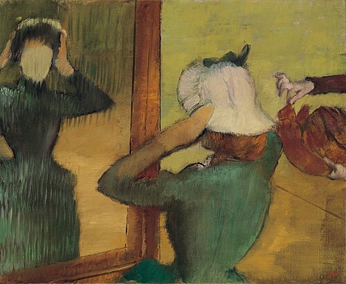 At the Milliner, 1883, Edgar Degas