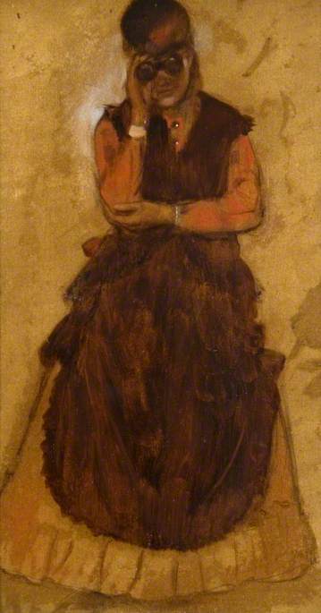 Girl Looking through Field Glasses, 1869, Edgar Degas
